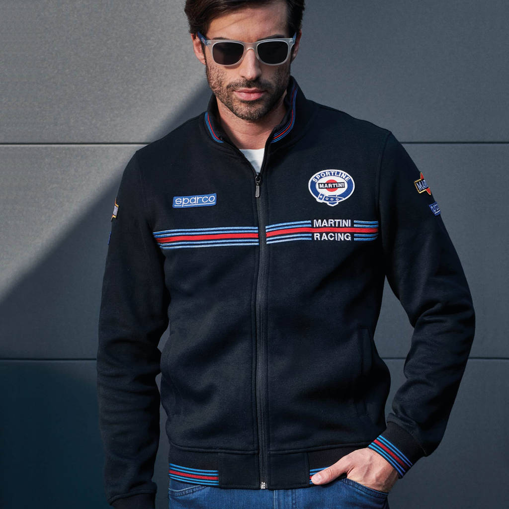 SPARCO 01278MRNR1S Sweatshirt FULL ZIP MARTINI RACING, black, size S Photo-2