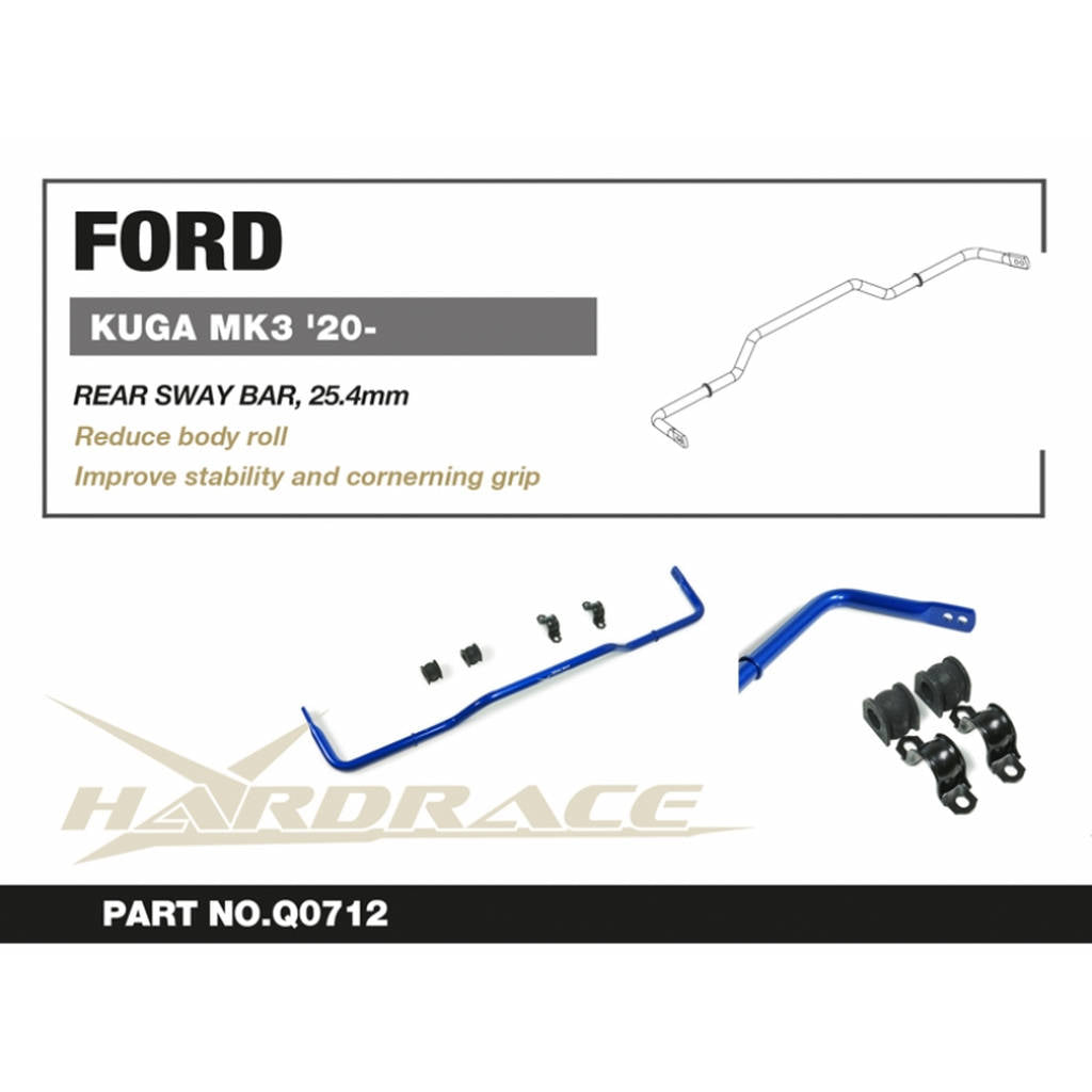 HARDRACE Q0712 FORD KUGA '20- REAR SWAY BAR, 25.4mm - 5PCS/SET Photo-1