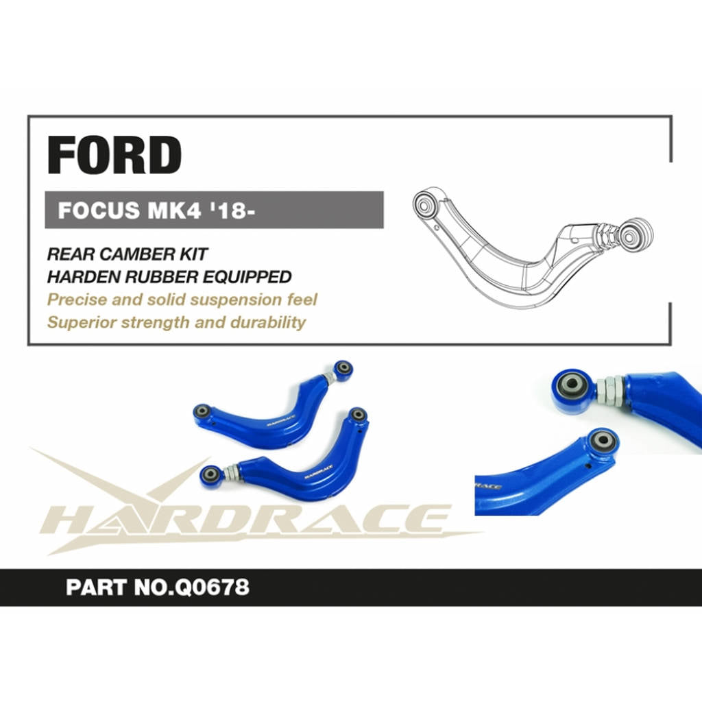 HARDRACE Q0678 FORD FOCUS '19- MK4 W/MULTI-LINK REAR CAMBER KIT (HARDEN RUBBER) - 2PCS/SET Photo-1