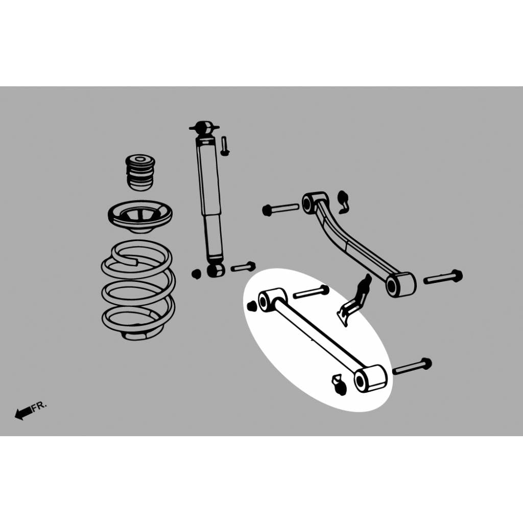 HARDRACE Q0672 JEEP WRANGLER '06-18 JK/ '18- JL REAR LOWER ARM-ADJUSTABLE - 0~4.5" LIFT, V2. (HARDEN RUBBER) - 2PCS/SET Photo-0
