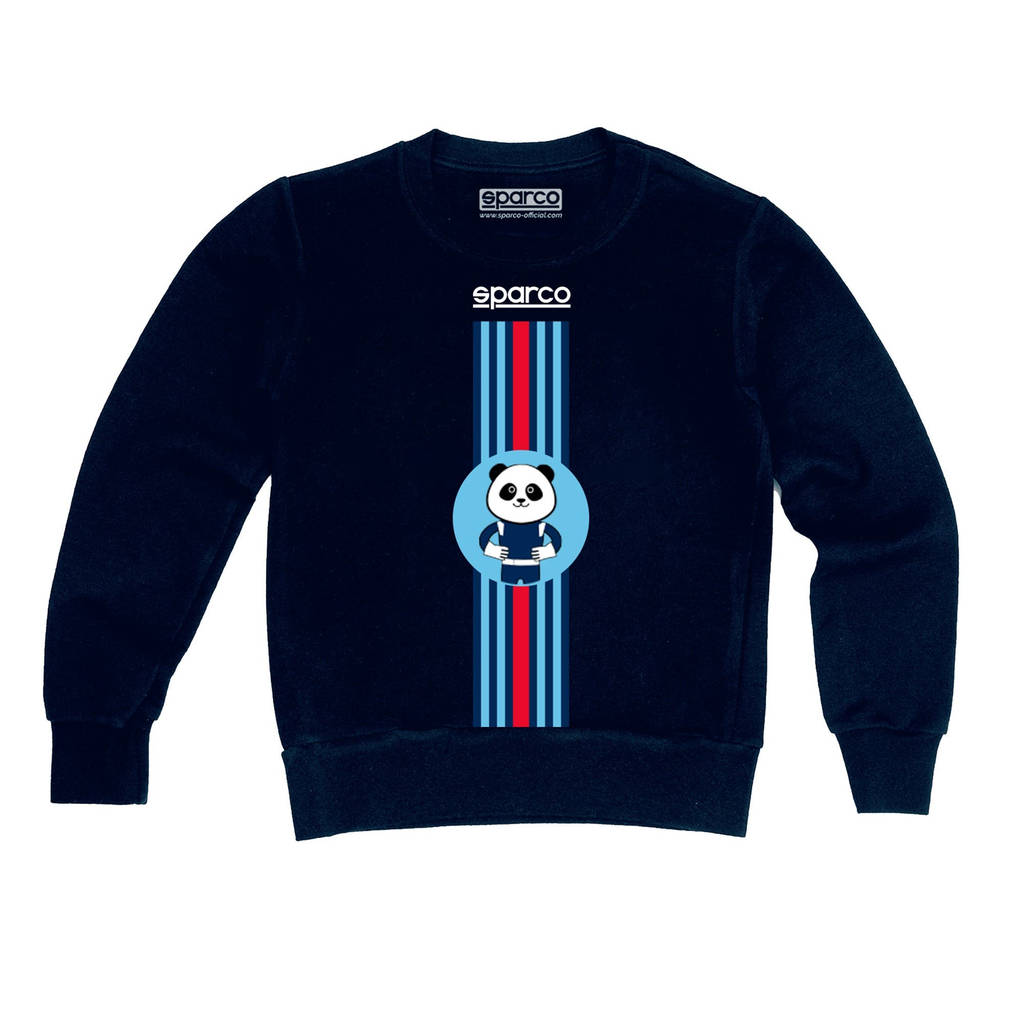 SPARCO 017021BM0708 STRIPES DESIGN SWEATSHIRT, navy blue, size 7-8 years Photo-0