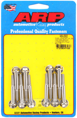 ARP 430-2002 Intake Manifold Bolt Kit for Chevrolet LS. Edelbrock Intake. 45mm UHL. ARP Stainless. hex Photo-0