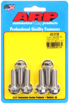 ARP 430-3106 Motor Mount Bolt Kit for Chevrolet V6 & V8 mount to block w/ energy suspension mounts. hex Photo-0