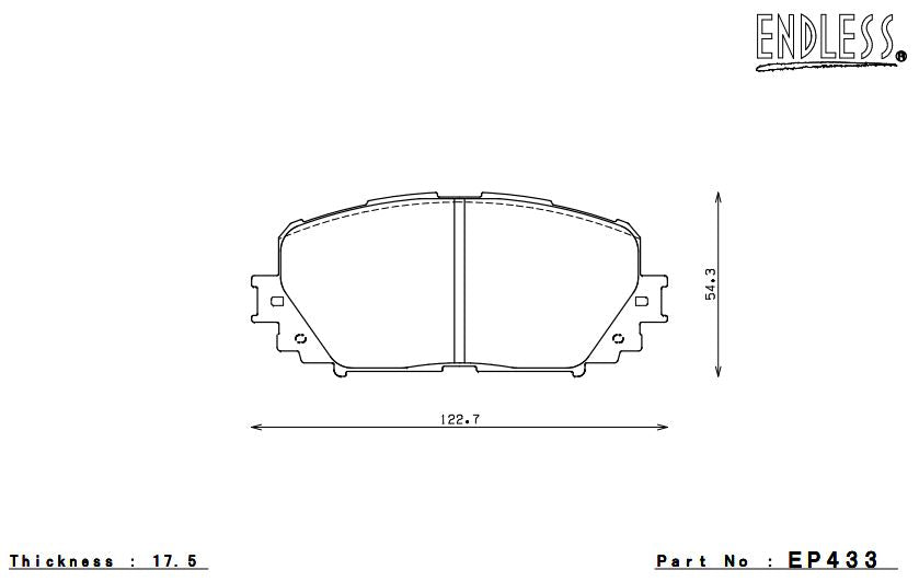 ENDLESS EP433MA45B Front brake pads TOYOTA RACTIS NCP120 Photo-0