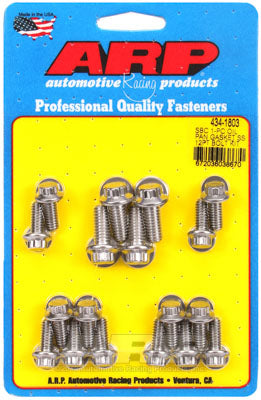 ARP 434-1803 Oil Pan Bolt Kit for Chevrolet Small Block 1-pc SS 12pt Photo-0