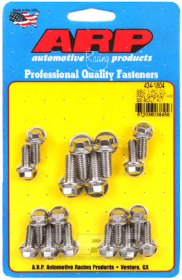 ARP 434-1804 Oil Pan Bolt Kit for Chevrolet Small Block 1-pc SS hex Photo-0