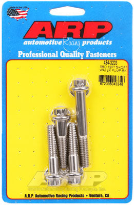 ARP 434-3203 Water Pump Bolt Kit for Chevrolet Small Block 12pt Short Photo-0