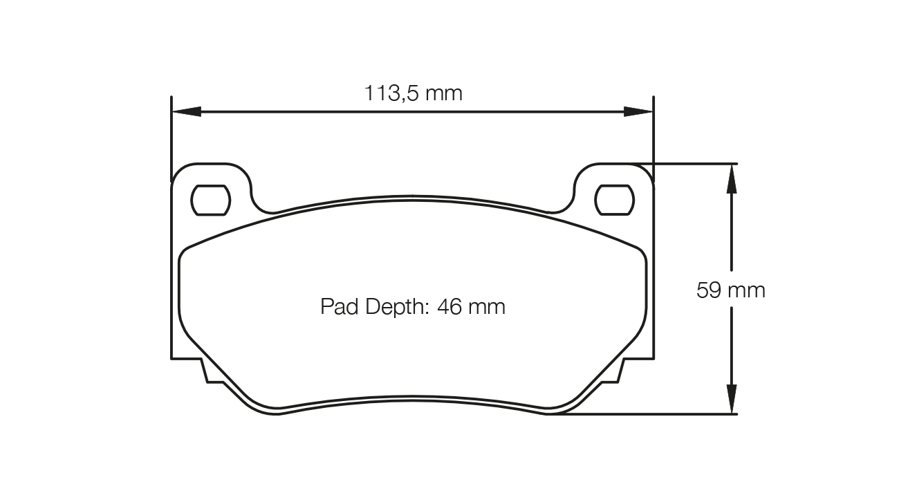 PAGID 4349-RS42 Front brake pads RS42 LOTUS Exige V6 Sport 360 Cup / AP Racing CP7600 D46 Photo-0