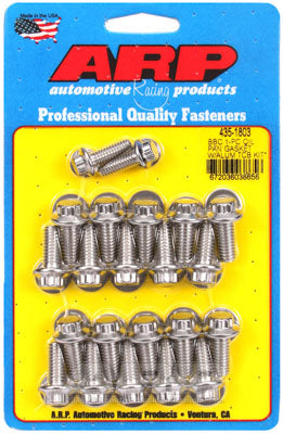 ARP 435-1803 Oil Pan Bolt Kit for Chevrolet Big Block 1-pc gasket w/aluminum timing cover 12pt Photo-0