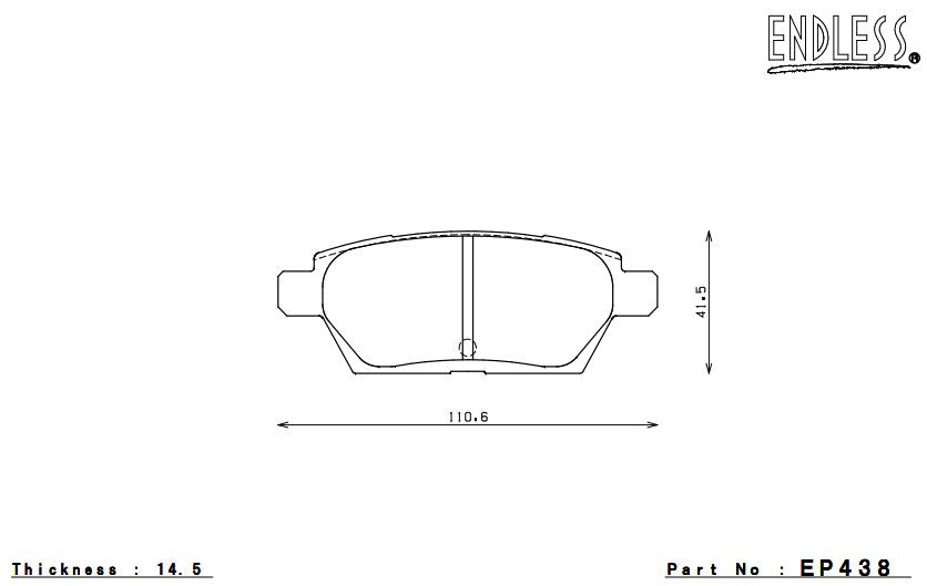 ENDLESS EP438MA45B Rear brake pads MAZDA 6 Speed (06-07) Photo-0