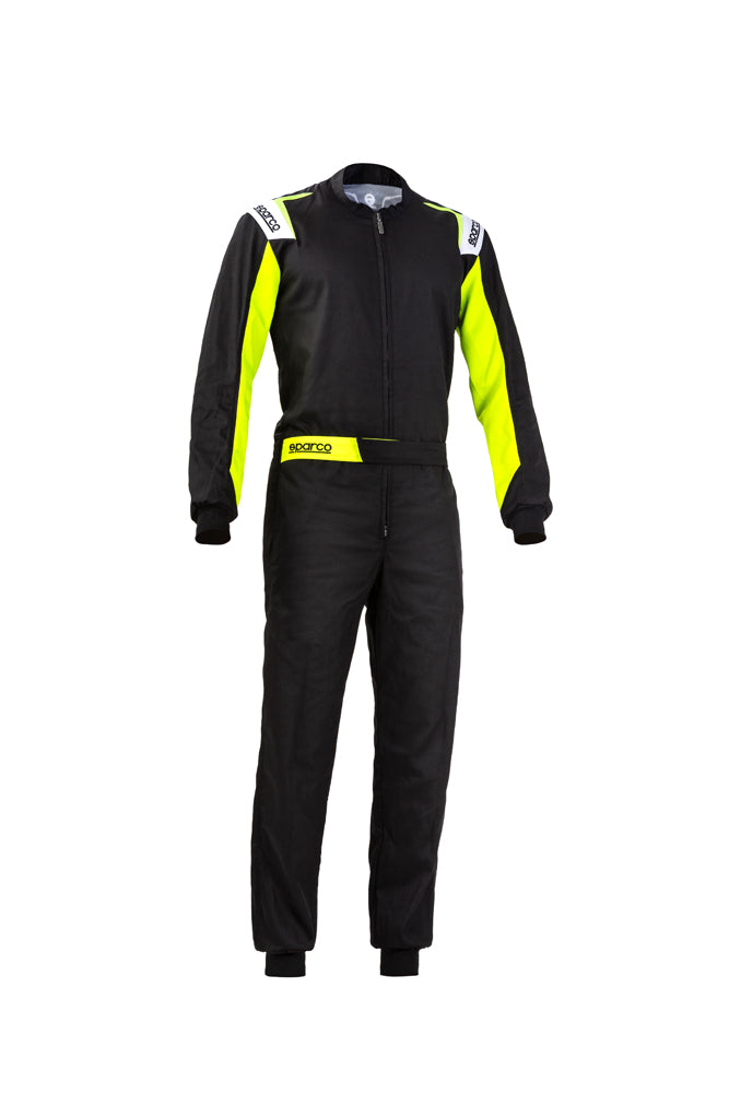 SPARCO 002343NRGF2M ROOKIE 2020 Kart suit, NOT HOMOLOGATED, black / yellow, size M Photo-0