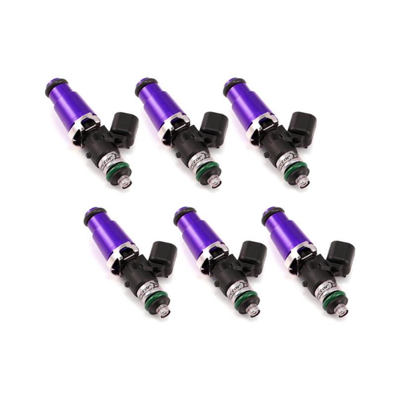 INJECTOR DYNAMICS 1050.60.14.14.6 ID1050x, for BMW E36 M3, 14mm (purple) adaptors, set of 6. Photo-1