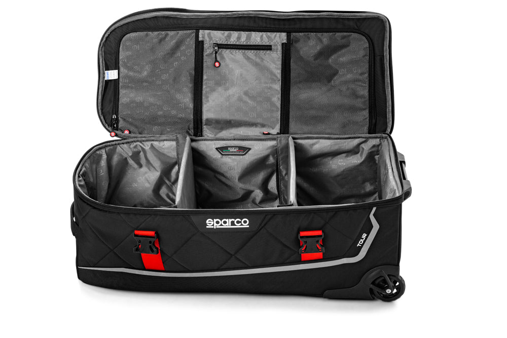 SPARCO 016437NRRS TOUR TROLLEY BAG, 4,7 kg, 40x84x38 cm, black/red Photo-1