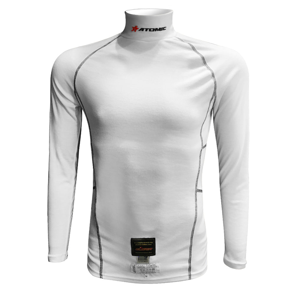 ATOMIC RACING AT037MZWL Stretch Long Sleeved Top, FIA, size L white Photo-0