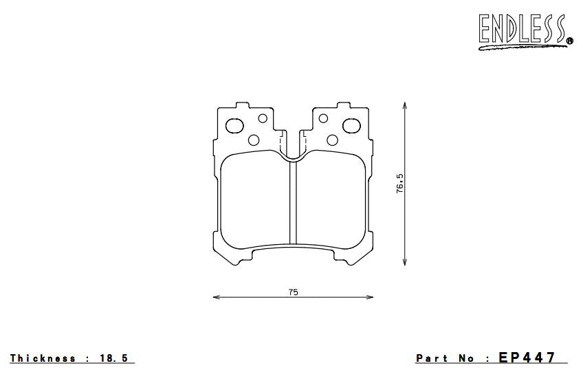 ENDLESS EP447SSY Rear brake pads LEXUS LS 07-12 Photo-0