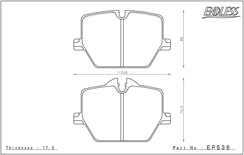 ENDLESS EP536ME20 Rear brake pads TOYOTA GR Supra A90 3L Photo-0
