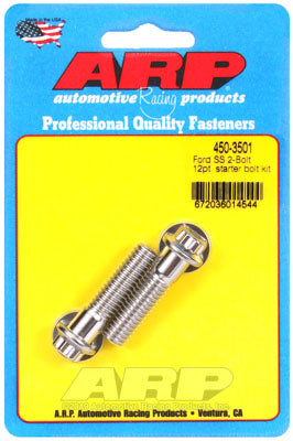 ARP 450-3501 Starter Bolt Kit for Ford 2-bolt. SS. 12pt Photo-0