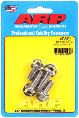 ARP 450-6902 Oil Pump Bolt Kit for Ford 5/16" SS hex Photo-0