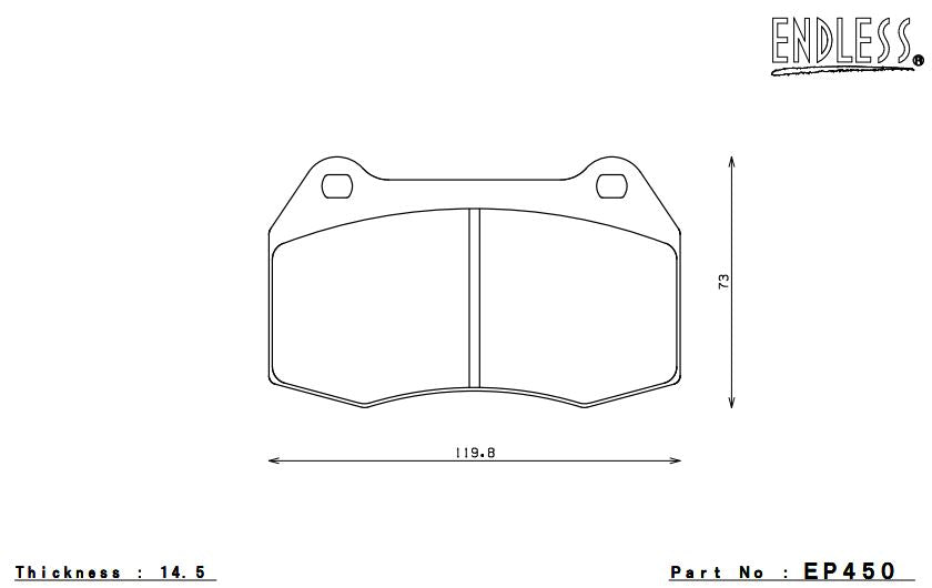ENDLESS EP450MA45B Front brake pads HONDA CIVIC TYPE R FD2 Photo-0