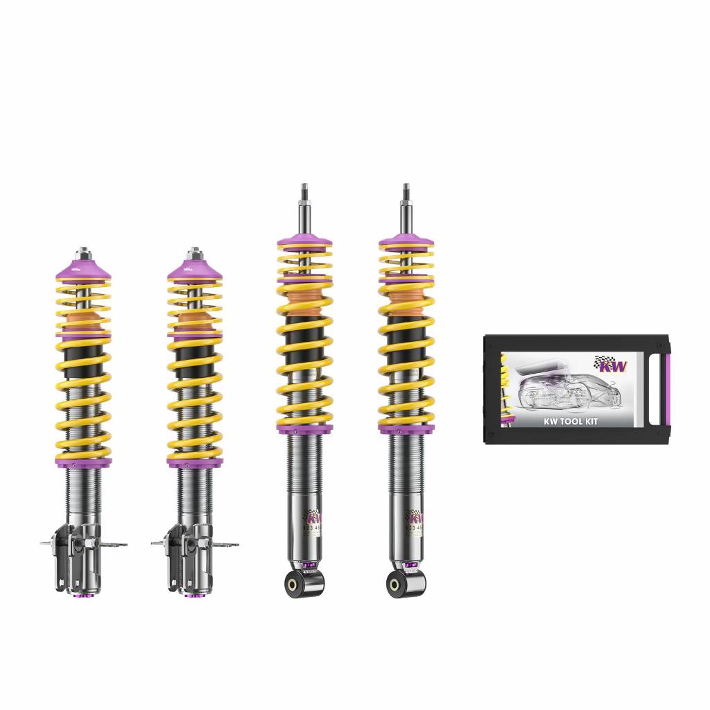 KW 35280041 Coilover Kit INOX V3 VW Golf I Cabrio / convertible; (155) Photo-0