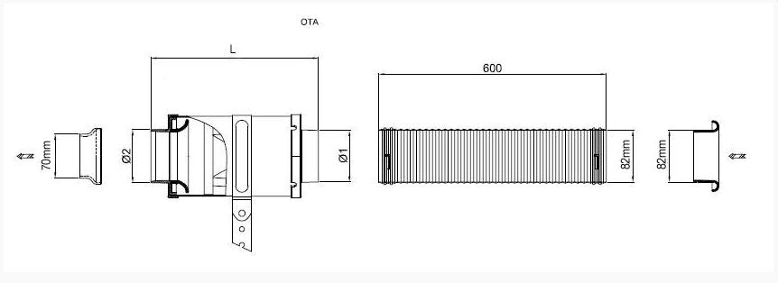 BMC ACOTA70/85L200-B-WP OTA: OVAL TRUMPET AIR-BOX Photo-1