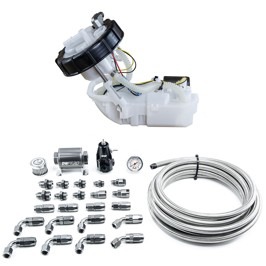 DEATSCHWERKS 9-401-607-7040 DW400 Pump Module + Return Kit SS CPE for 7th Gen 2001-05 HONDA Civic/ACURA RSX Photo-0