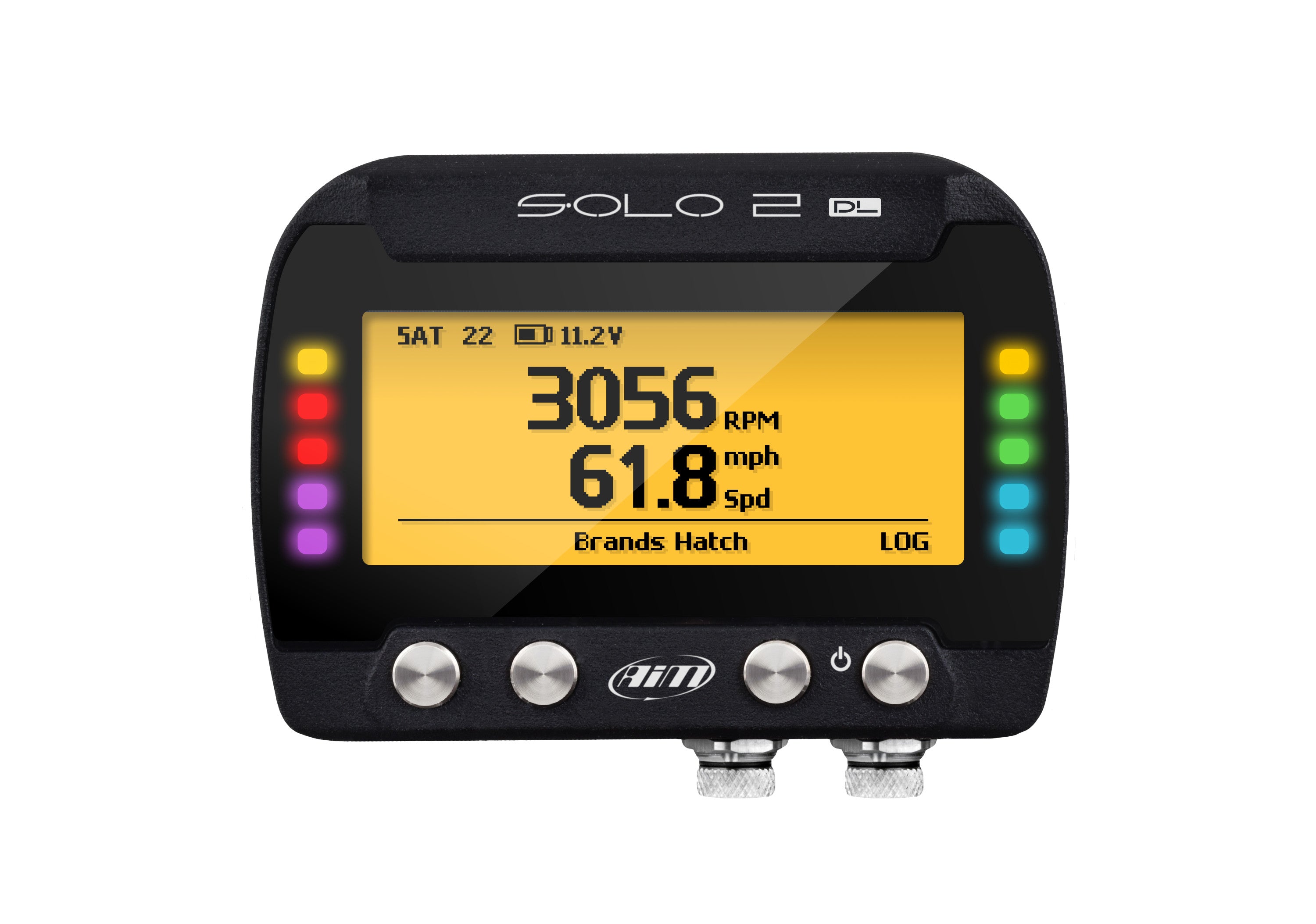 AIM X47SOLO2DL02E0 GPS laptimer Solo 2 DL CAN / RS232 + external power cable Photo-0