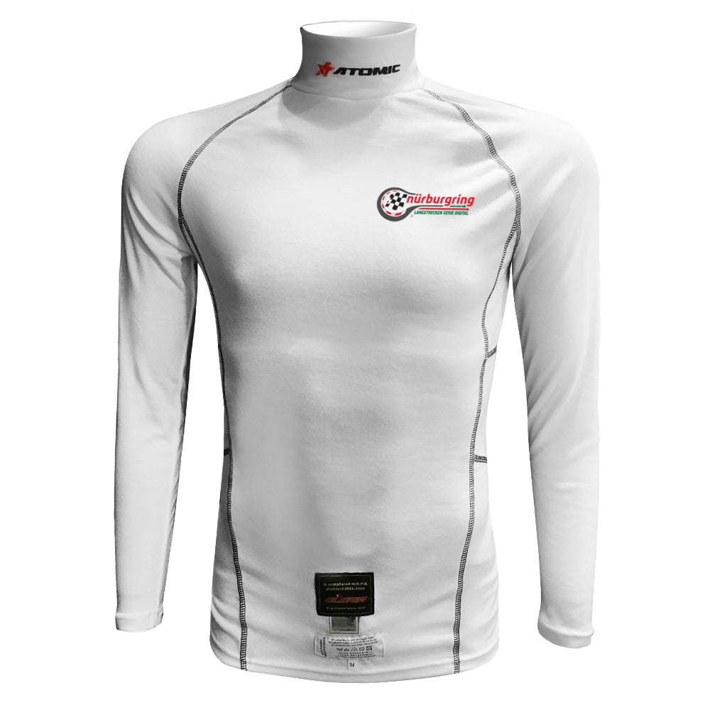ATOMIC RACING AT037MZWM-NLS Stretch Long Sleeved Top, FIA NLS Edition, size M white Photo-0
