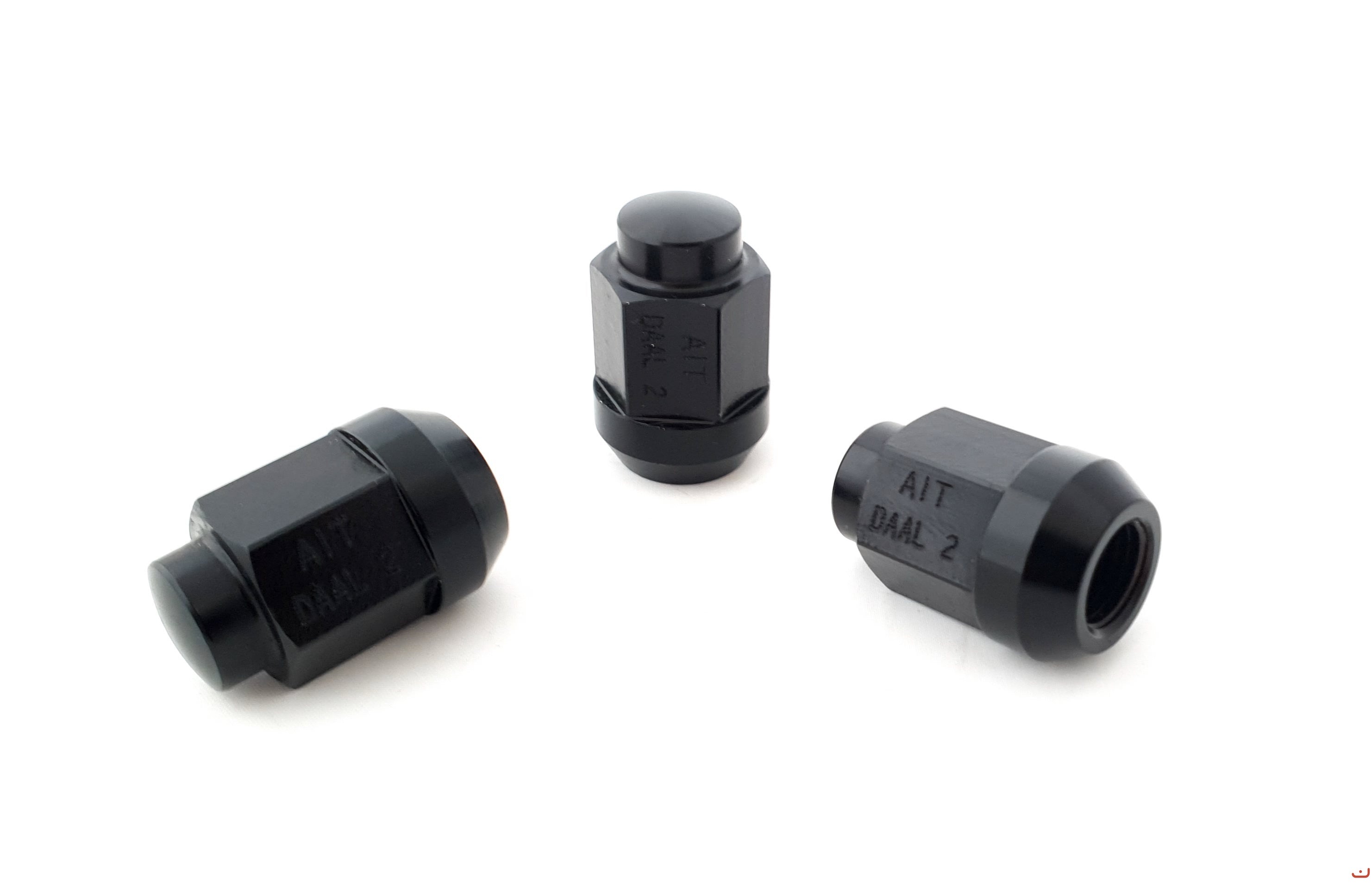 A.I.TECH AIT-DAAL2 Ergal alloy blank nut (black) 12x1,25, ex 19mm, o.d. 22mm, conical SEAT, total lenght 27mm Photo-0