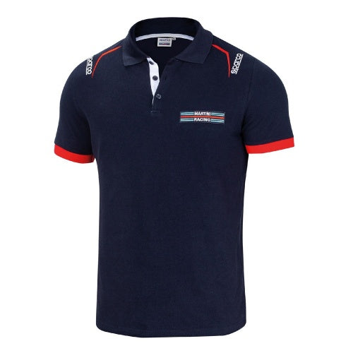 SPARCO 01276MRBM1S Polo EMBROIDERIES MARTINI RACING, blue marine, size S Photo-0