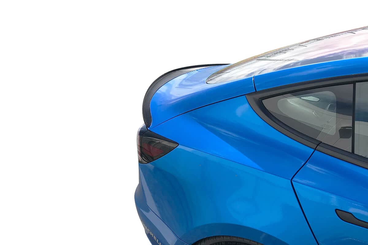 UNPLUGGED PERFORMANCE UP-M3-305-2.1 High Efficiency Trunk Spoiler, Autoclaved Dry Carbon, Satin Clear for TESLA Model 3 Photo-0
