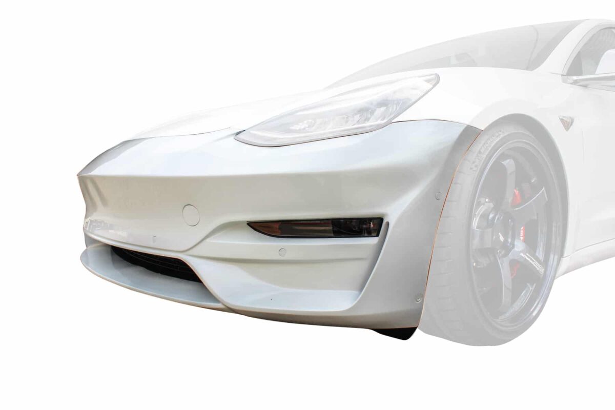 UNPLUGGED PERFORMANCE UP-M3-302-4.1 Ascension Front Fascia - Optional Front Diffuser, Dry Carbon Gloss Clear for TESLA Model 3 Photo-5