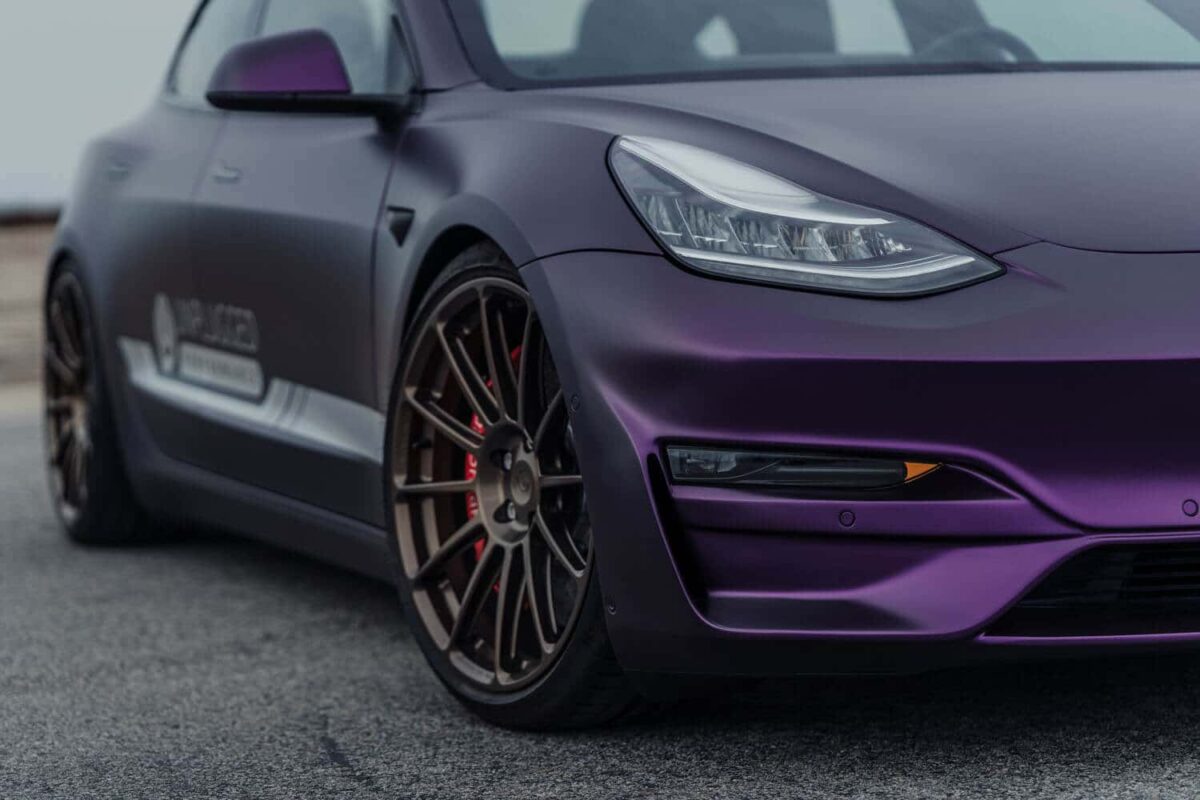 UNPLUGGED PERFORMANCE UP-M3-302-7.1 Ascension Front Fascia System, Painted Silver Metallic PMSS for TESLA Model 3 Photo-2