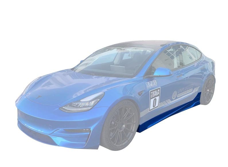 UNPLUGGED PERFORMANCE UP-M3-303-1.1 Ascension Side Skirts, Autoclaved Dry Carbon Raw for TESLA Model 3 Photo-0