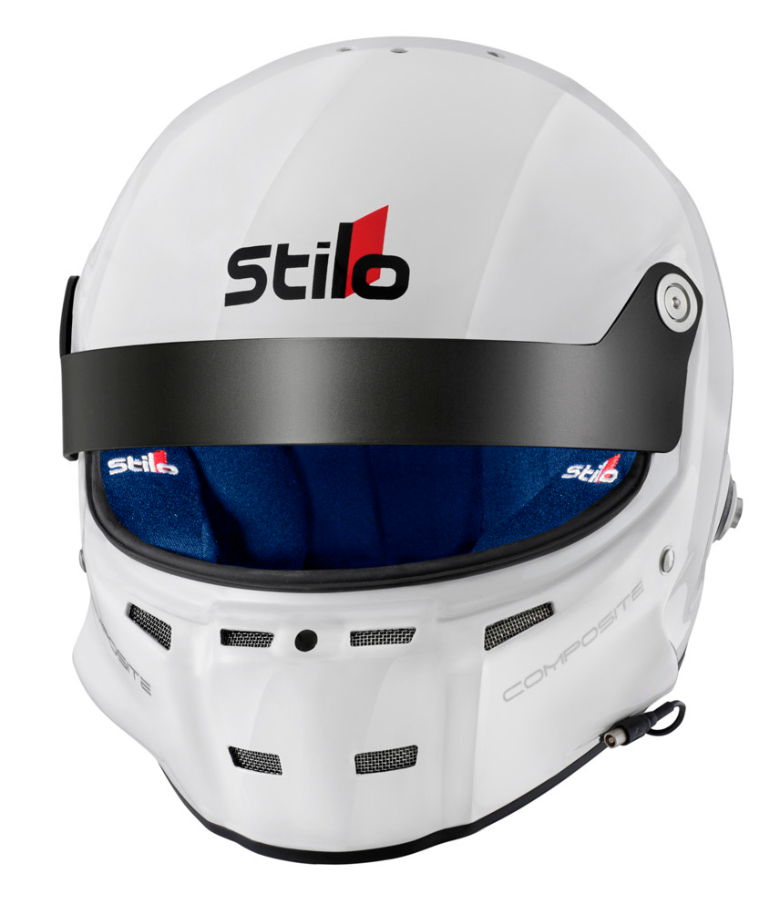 STILO AA0702CG2T540102 ST5 GT COMPOSITE Racing full face helmet, HANS, SA2020/FIA, white/blue, size 54 Photo-0