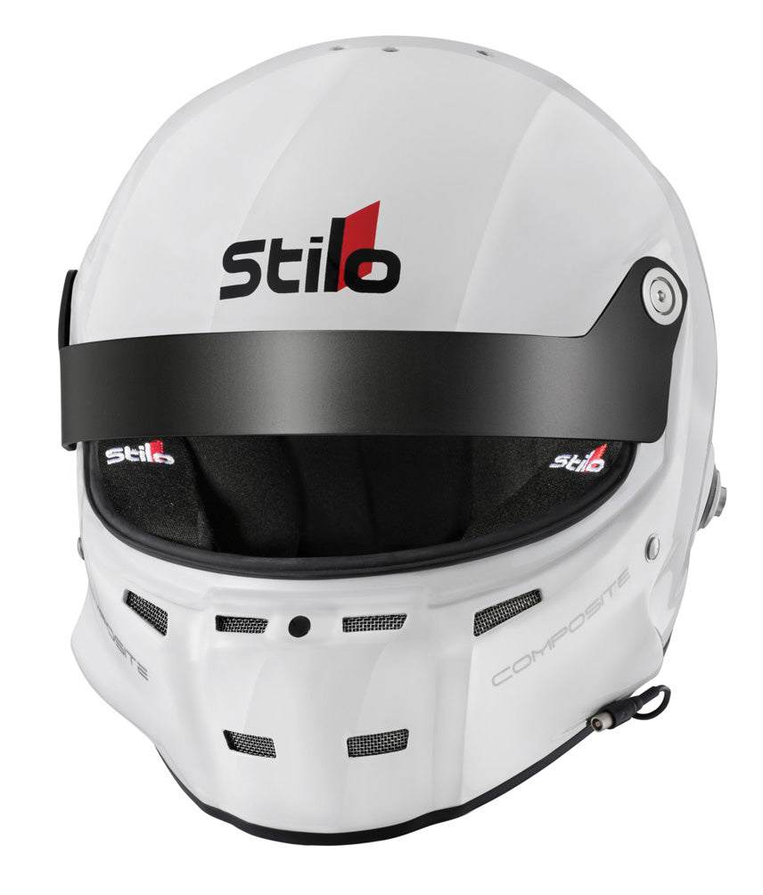 STILO AA0702CG2T630101 ST5 GT COMPOSITE Racing full face helmet, HANS, SA2020/FIA, white/black, size 63 Photo-0