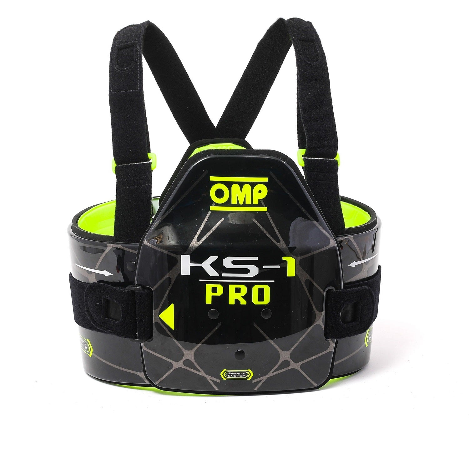 OMP KK0-0049-B01-178-XLW (KK049178XLW) KS-1 PRO Karting Body Protection, FIA 8870-2018, black/yellow, size XL (wide) Photo-0