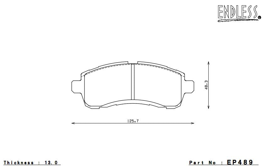 ENDLESS EP489SSY Front brake pads MAZDA DEMIO DEJFS/DE3FS Photo-0
