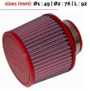 BMC FMSA49-75 Øi49 L75 CONICAL FILTER Photo-0