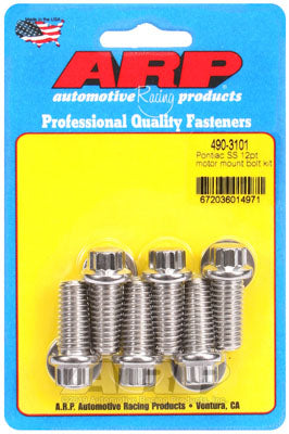 ARP 490-3101 Motor Mount Bolt Kit for Pontiac V8. 12pt Photo-0