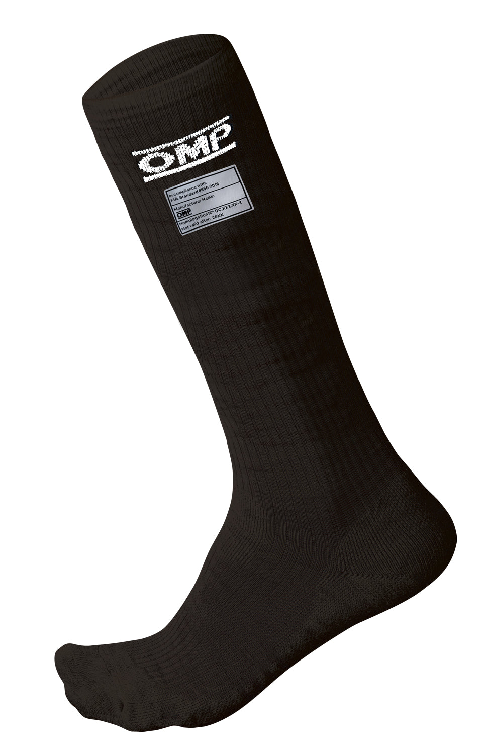 OMP IE0-0766-A01-071-S Racing Socks One MY2021, FIA 8856-2018, Black, Size S Photo-0
