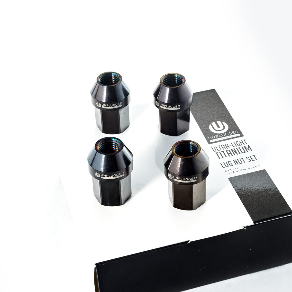 UNPLUGGED PERFORMANCE UP-MU-001-5.1 Lug Nut Set, Titanium 64 Grade, Black Ti DLC Finish, Short Length for TESLA Model 3 Photo-2