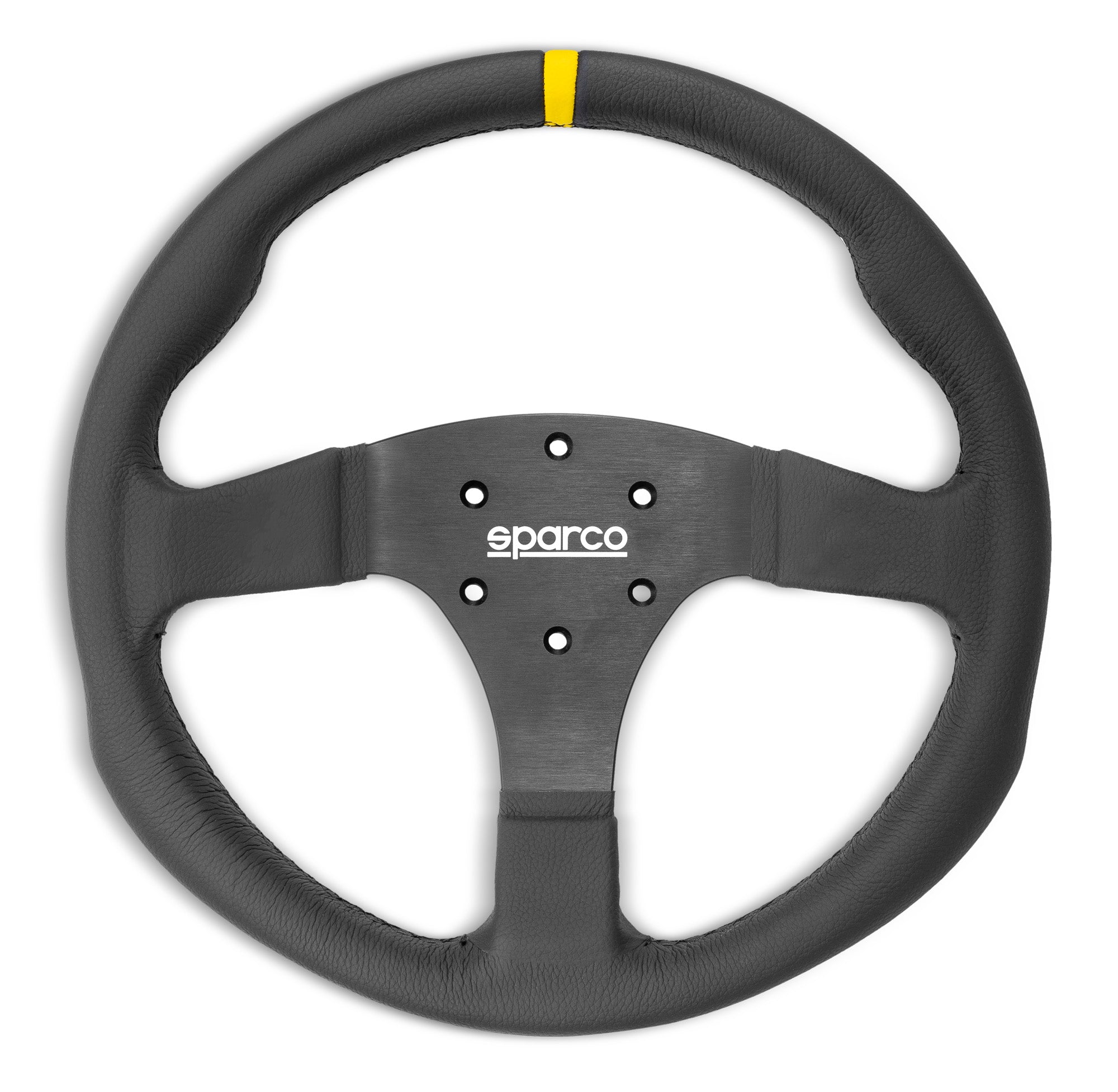 SPARCO 015R350CLO Steering wheel R350, leather, black, diam. 350 mm, flat Photo-0