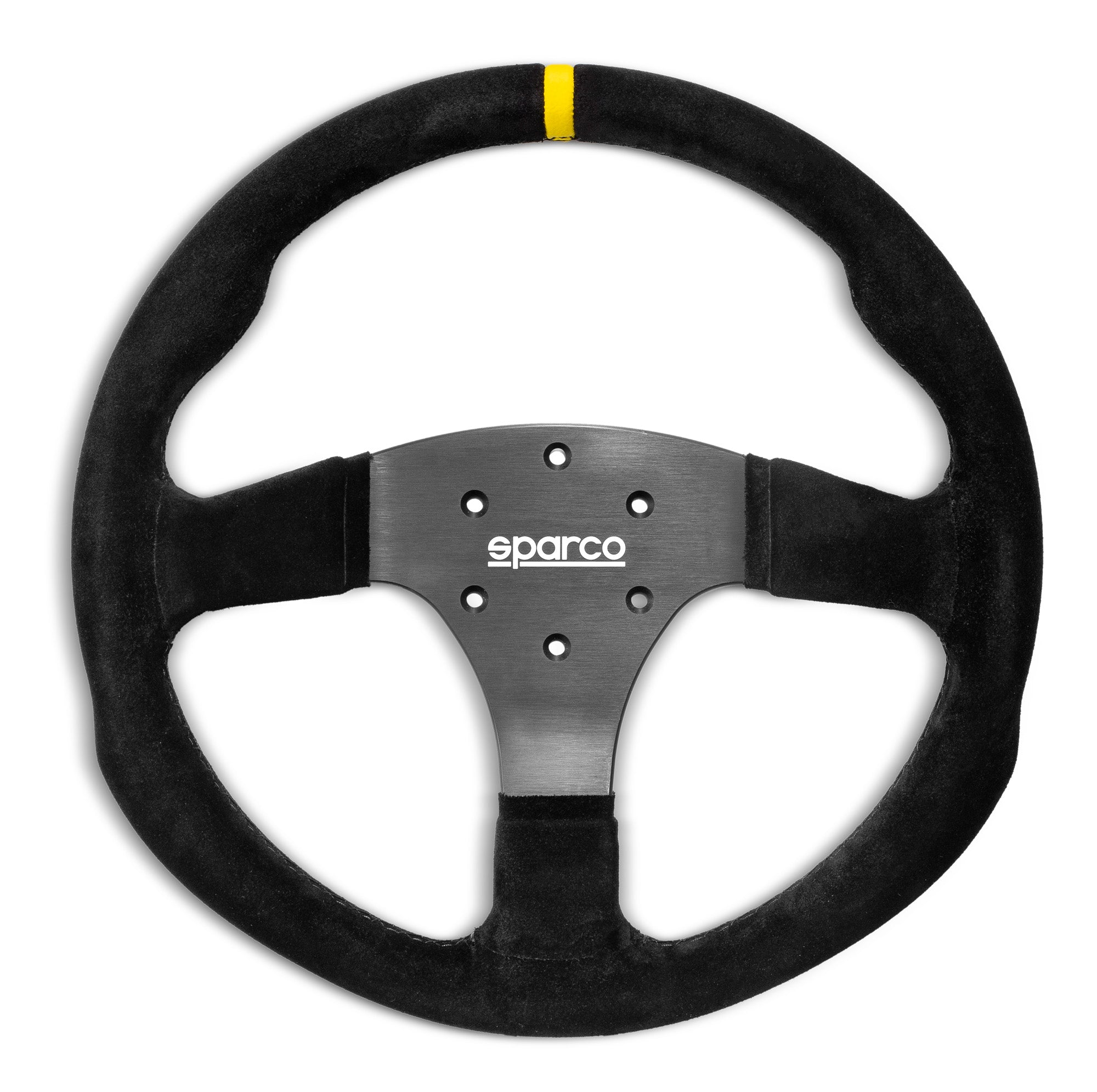 SPARCO 015R350CSO Steering wheel R350, suede, black, diam. 350 mm, flat Photo-0