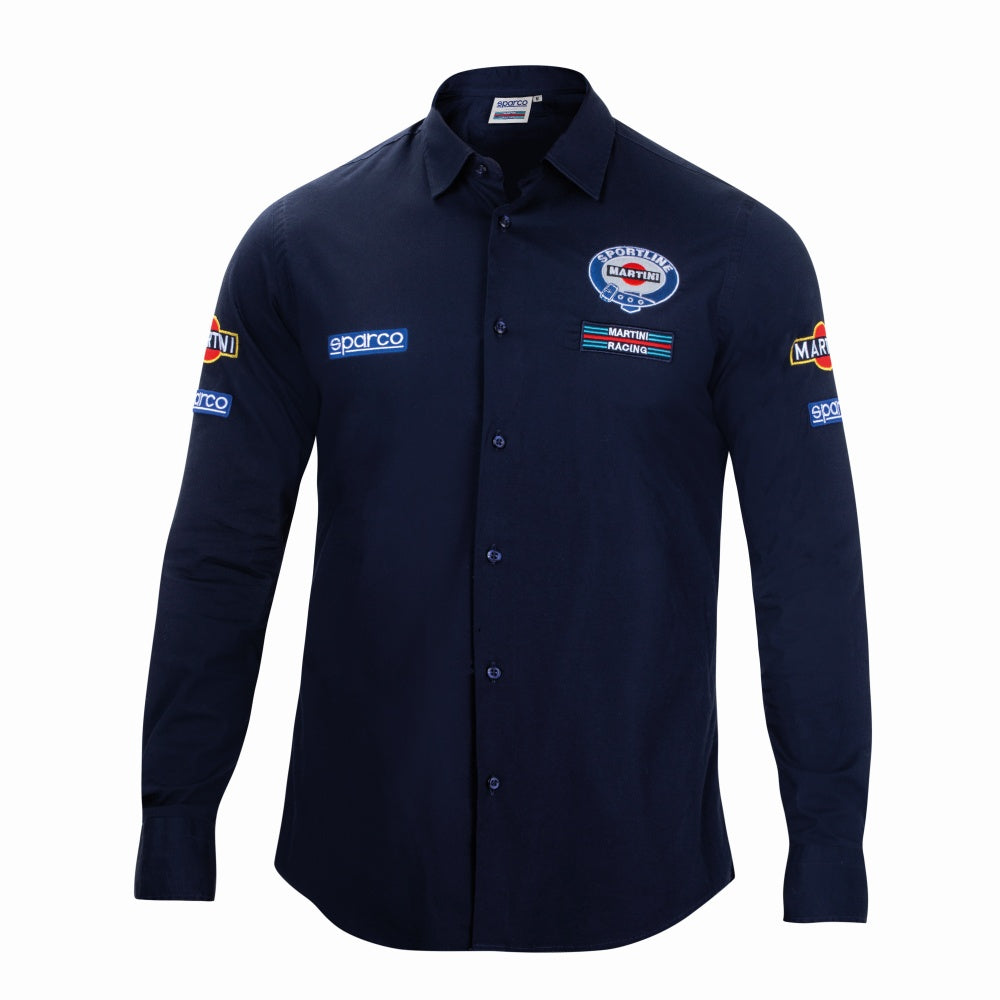 SPARCO 01277MRBM4XL Shirt with long sleeves MARTINI-R, navy blue, size XL Photo-0
