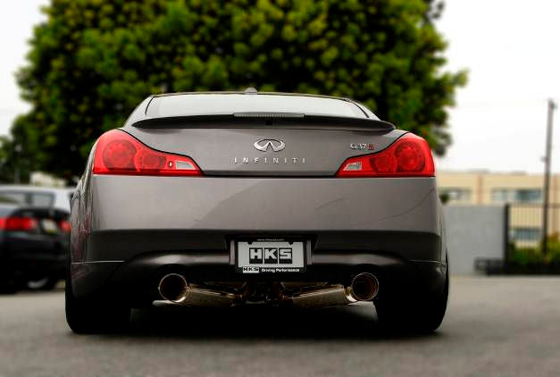 HKS 32009-BN003 USDM Hi-Power Full Dual TiTip Muffler INFINITI G37 (V36) Photo-3