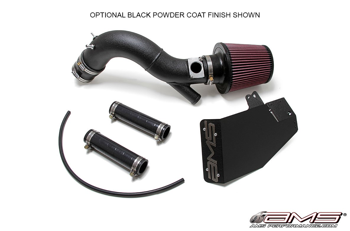 AMS AMS.04.08.0002-2 Black Intake Pipe with MAF Housing and Breather Bungs for MITSUBISHI LANCER EVO X Photo-0