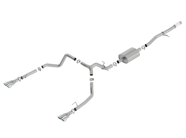 BORLA 140781 Exhaust system S-TYPE for SILV. / SIERRA 1500 2019 5.3L SR TIP: 3.5 "X 3.28" SQ X Photo-0