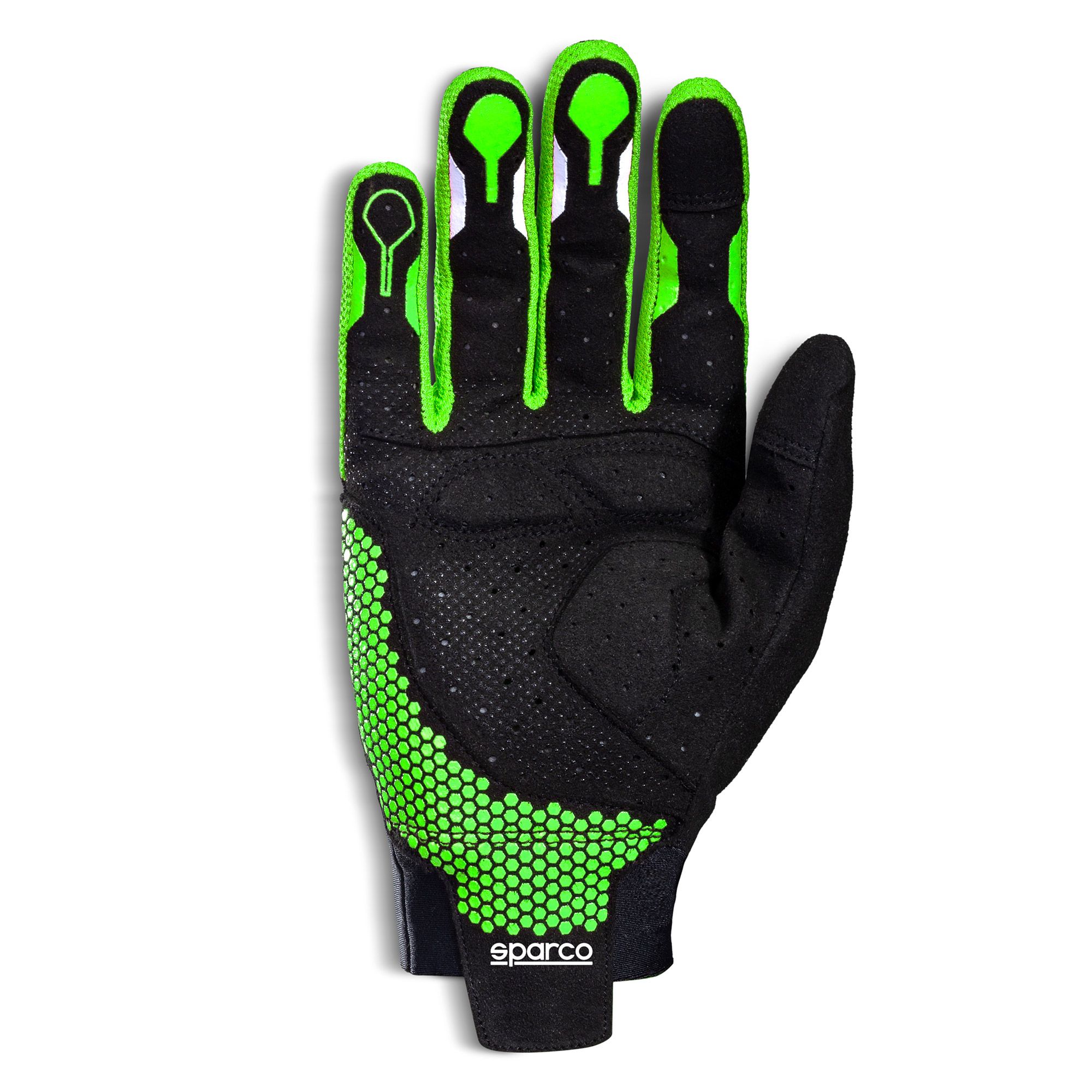 SPARCO 00209511NRVF HYPERGRIP+ Gaming gloves, black/green, size 11 Photo-1