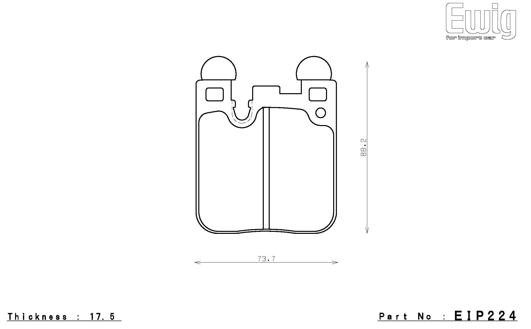 ENDLESS EIP224MX72 Rear brake pads for BMW M2 (F87)/M3 (F80)/M4 (F82) Photo-0
